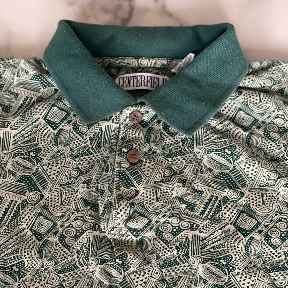 Vintage Centerfield Polo. Retro design.